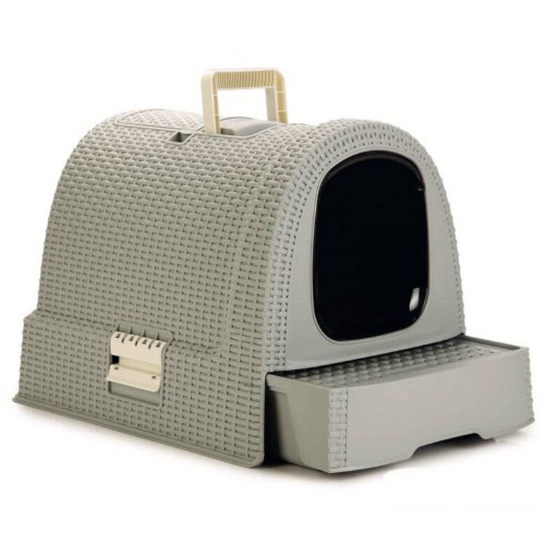 Caja cubierta de arena para gatos color Gris, , large image number null