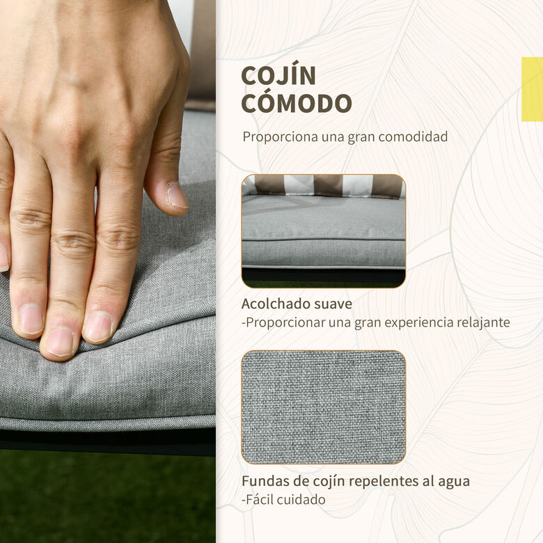 Outsunny Conjunto de Muebles de 3 Piezas para jardín thumbnail