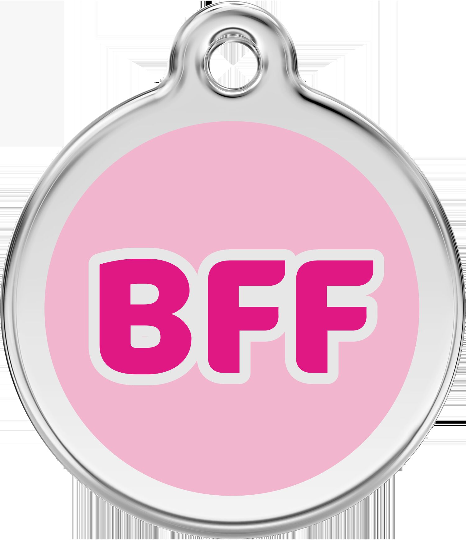 Placa identificativa Acero Inoxidable BFF Rosa Fuerte para perros, , large Imagen numero 4