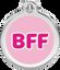 Placa identificativa Acero Inoxidable BFF Rosa Fuerte para perros, , large indicador imagen numero 4