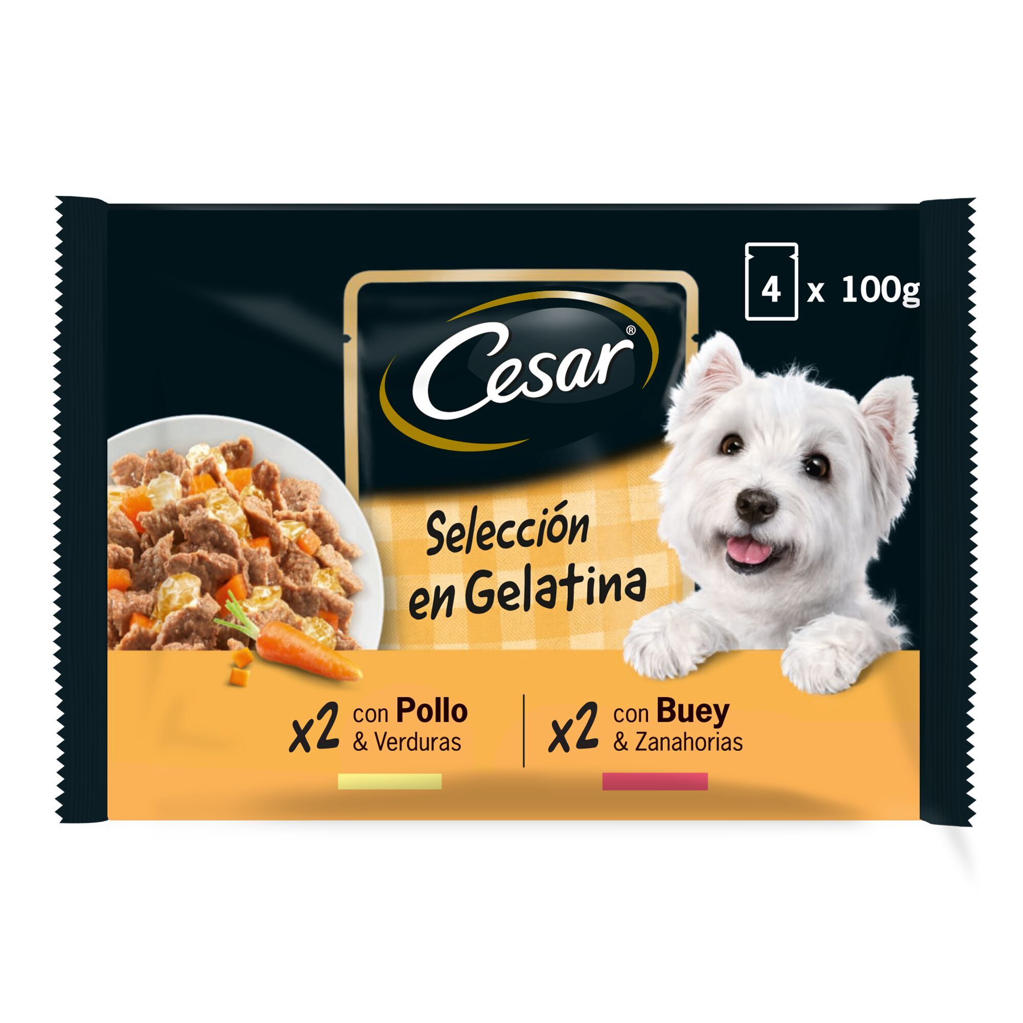 Cesar Carnes Mixtas Gelatina en Bolsita para Perros - Multipack thumbnail