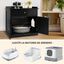 COSTWAY Mueble para Gatos, Cajón y 2 Puertas, Casa para Gatos 76x53x74 cm (Negro), , large indicador imagen numero 4