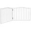 vidaXL Puerta para perros plegable 2 paneles madera álamo blanca 160cm, , large indicador imagen numero 6