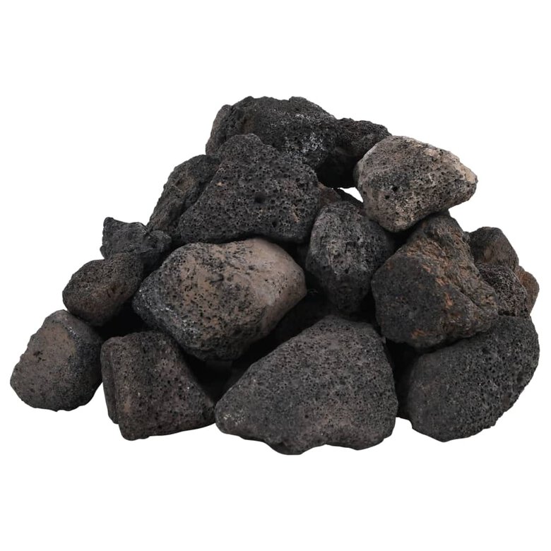 vidaXL Rocas volcánicas negras 10 kg 1-2 cm, , large image number null