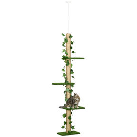 PawHut Árbol Rascador Verde para gatos