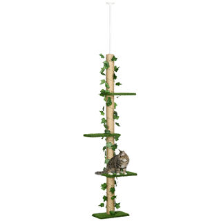 PawHut Árbol Rascador Verde para gatos