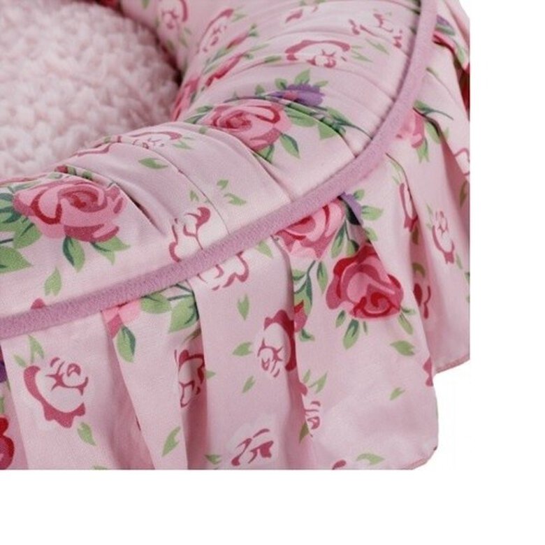 All For Paws Shabby Chic Cama Redonda Rosa para perros, , large image number null