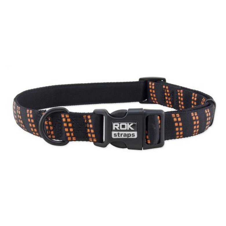 Collar de tira para perros color Negro/Naranja, , large image number null