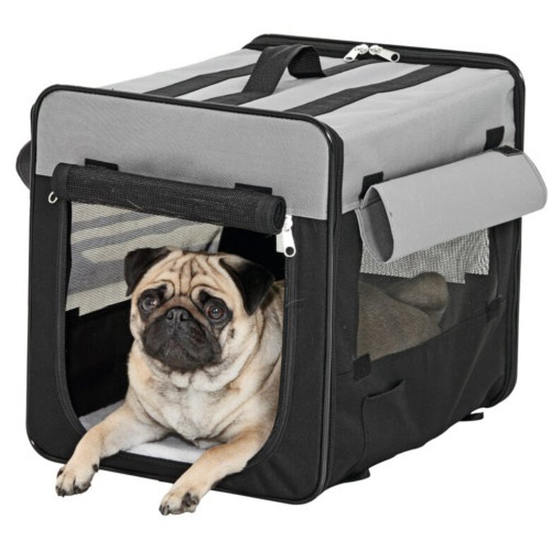 Limpia el cuarto Archivo Molesto Flamingo Bolso Transportín de tela negro para perros grandes | Tiendanimal