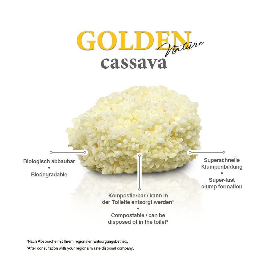 Golden Grey Yuca Arena Aglomerante para gatos thumbnail