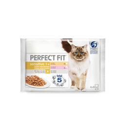 Perfect Fit Adult Sensitive Sterelized Pollo y Salmón sobre en salsa para gatos