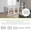 COSTWAY Parque para Perros, Valla De Acero Plegable de 6 Paneles, Puerta con Cerradura, con 4 Pies de Apoyo, Barrera para Perros de Interior de 366 cm de Ancho para Escaleras, Puertas, Chimeneas, , large indicador imagen numero 3