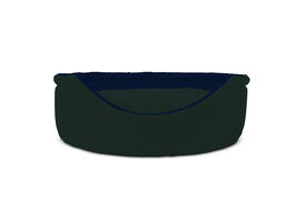 Gauty Cama Redonda Tela de sarga verde y azul para Perros y Gatos