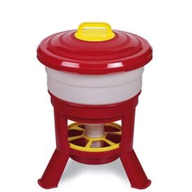 Tolva Gallinas silo Premium 30 L - Comedero con Patas para Gallinas - Tolva de Gran Capacidad para Aves de Corral Fabricada en pl&aacute;stico Resistente a la Intemperie