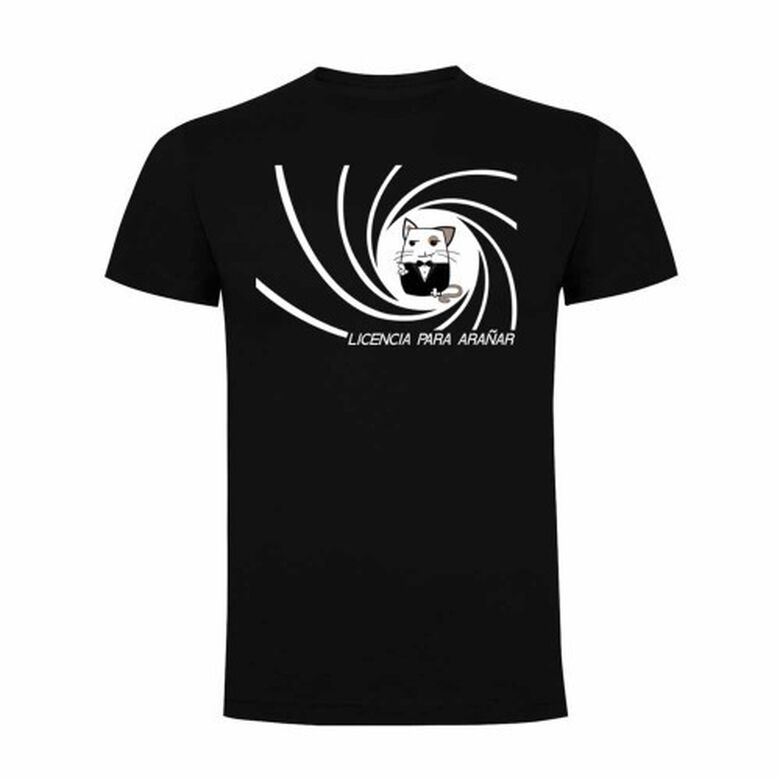 Camiseta hombre &quot;Licencia para arañar&quot; color Negro thumbnail