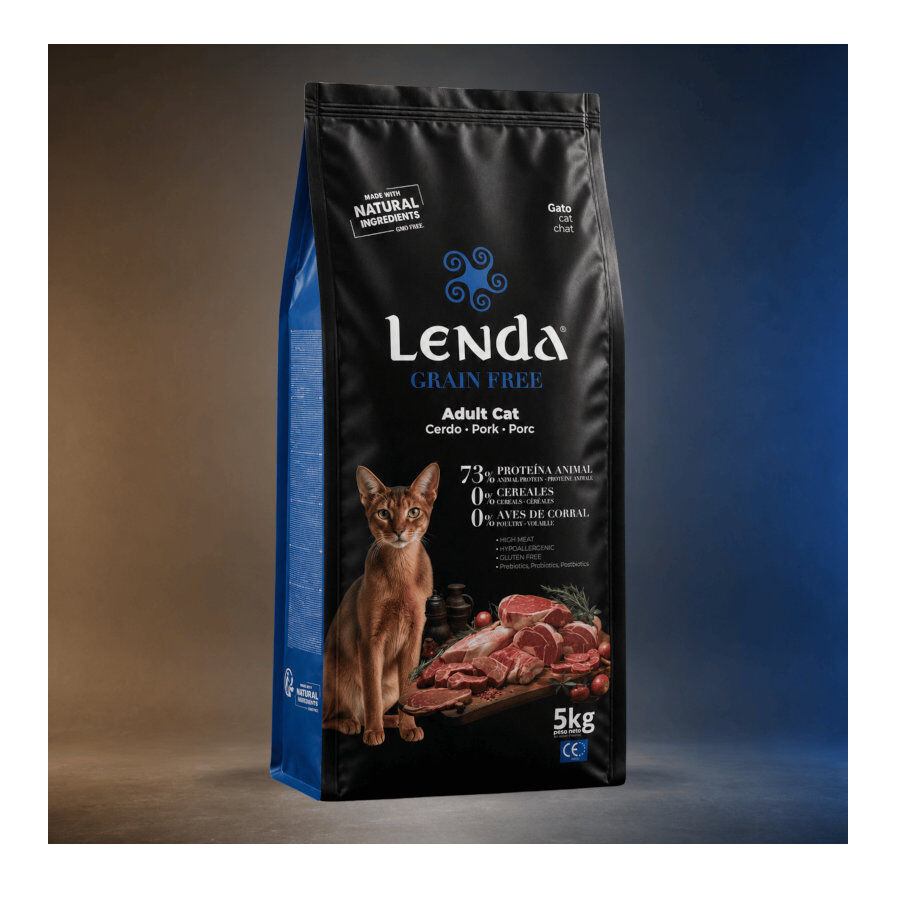 2 Kg Lenda Grain Free Cerdo pienso para gatos, , large Imagen numero 2