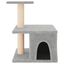 vidaXL Rascador para gatos con postes de sisal gris claro 48 cm, , large indicador imagen numero 2