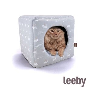Leeby Cama Cueva Azul Claro para gatos