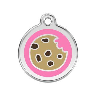 Red Dingo Placa identificativa Rosa Acero Inoxidable para perros