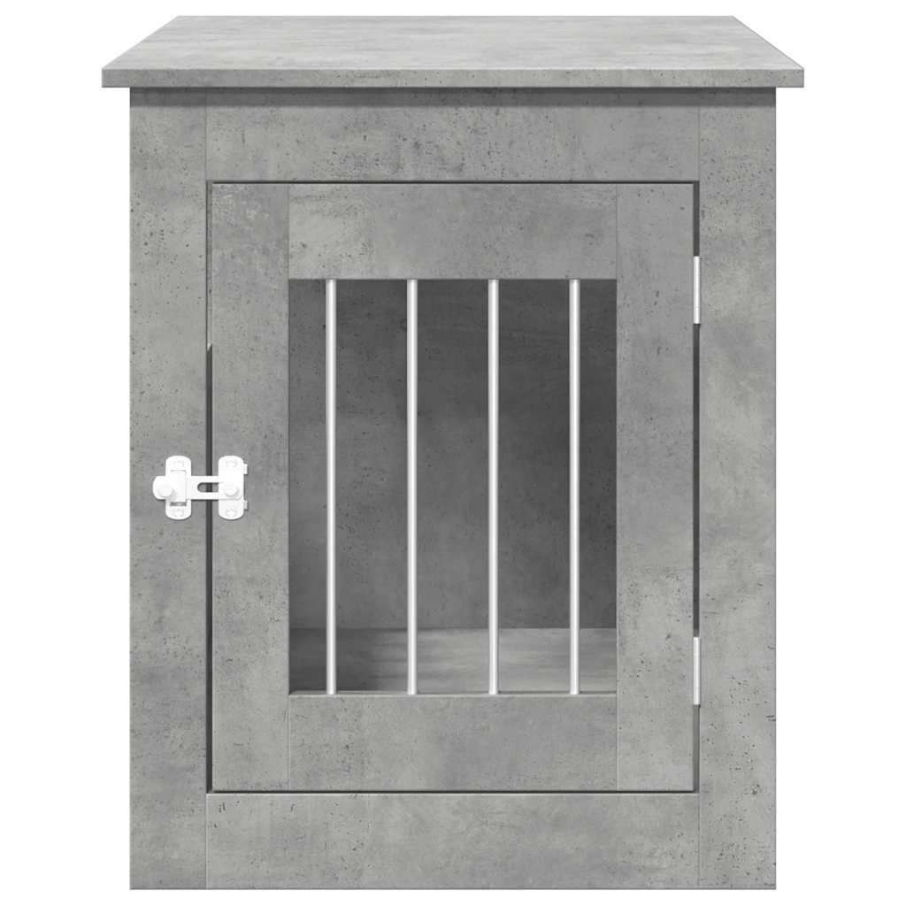 vidaXL Jaula para perros madera ingenier&iacute;a gris hormig&oacute;n 55x75x65 cm, , large Imagen numero 4