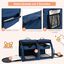 COSTWAY Transport&iacute;n de Doble Compartimento Perro Gato, Bolsa de Transporte Port&aacute;til 3 en 1 con 2 Hamacas Desmontables, Jaula Suave para Mascotas con Bolsa de Transporte 100 x 58 x 61cm (Azul), , large indicador imagen numero 4