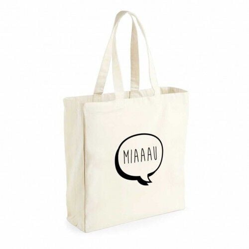 Bolsa saco &quot;Miau&quot; color Blanco