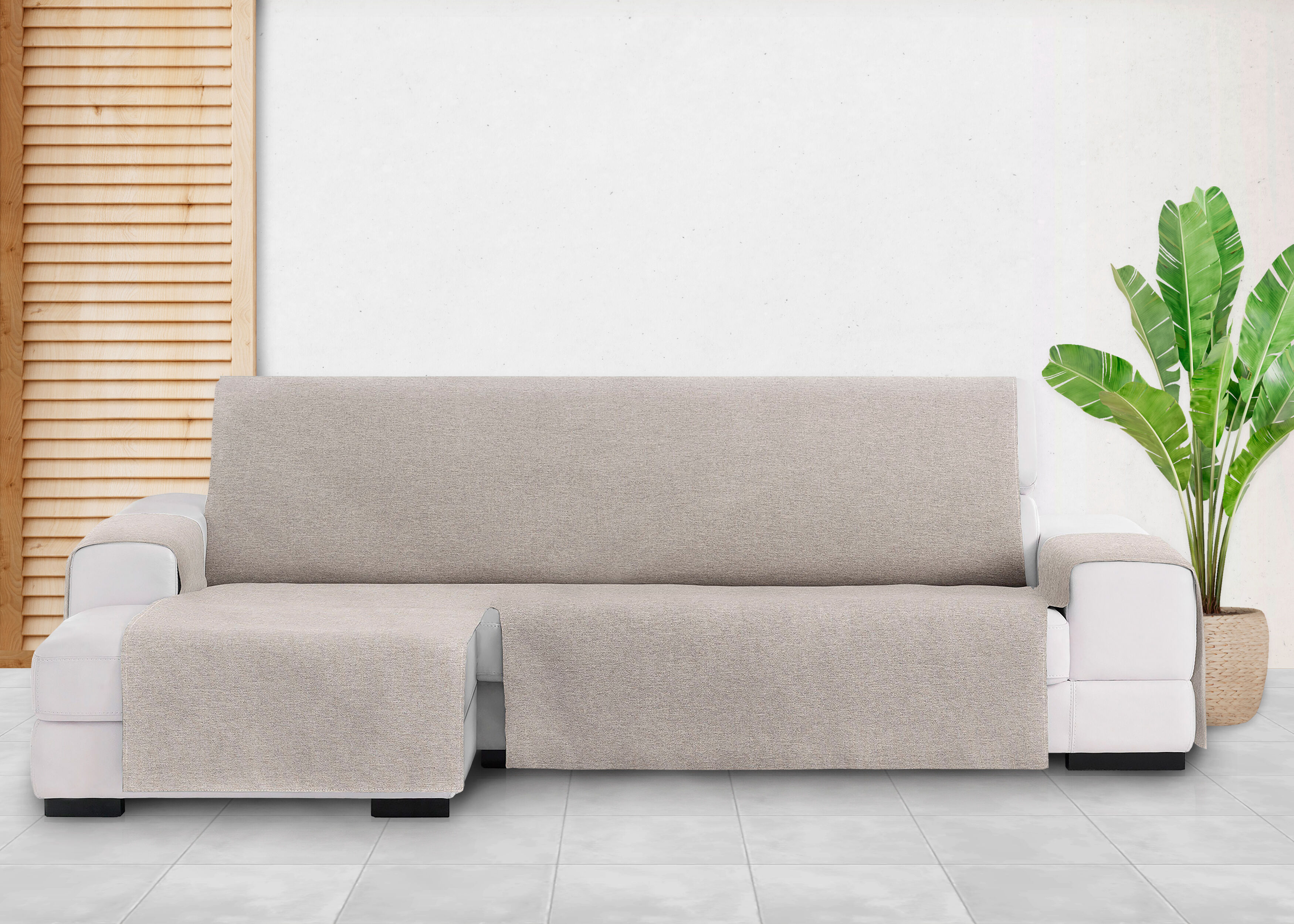 Vipalia Protector Cubre Sof&aacute; Chaise Izquierdo 290 Color Beige Modelo Brisa, , large Imagen numero 4