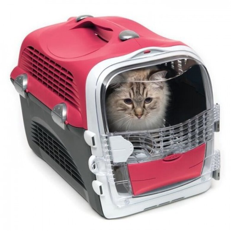 CAT IT bolso transportin convertible rojo cereza para gatos, , large image number null