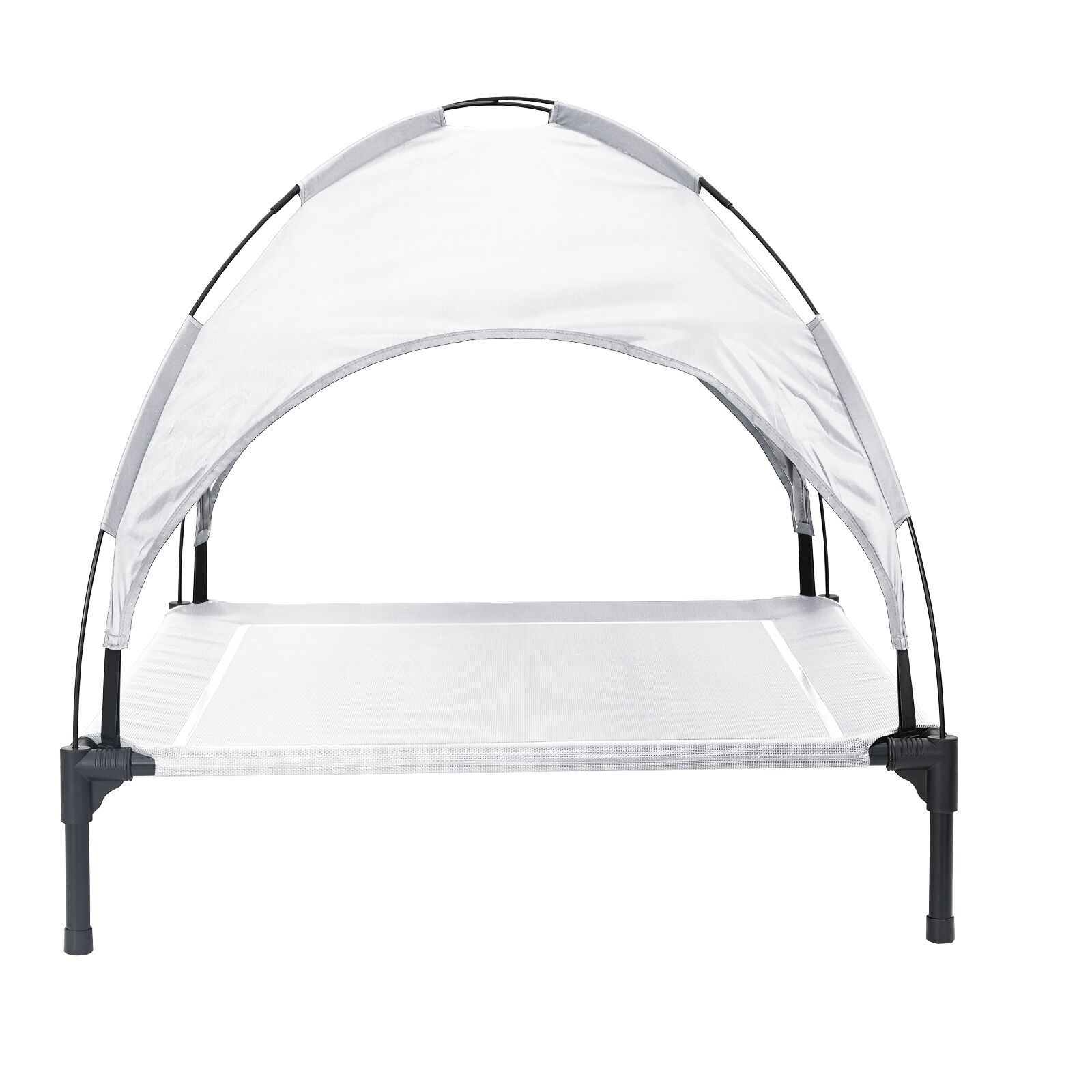 vidaXL Cama para Perros con Dosel Sof&aacute; Silla Tela Oxford y Acero Gris, , large Imagen numero 4