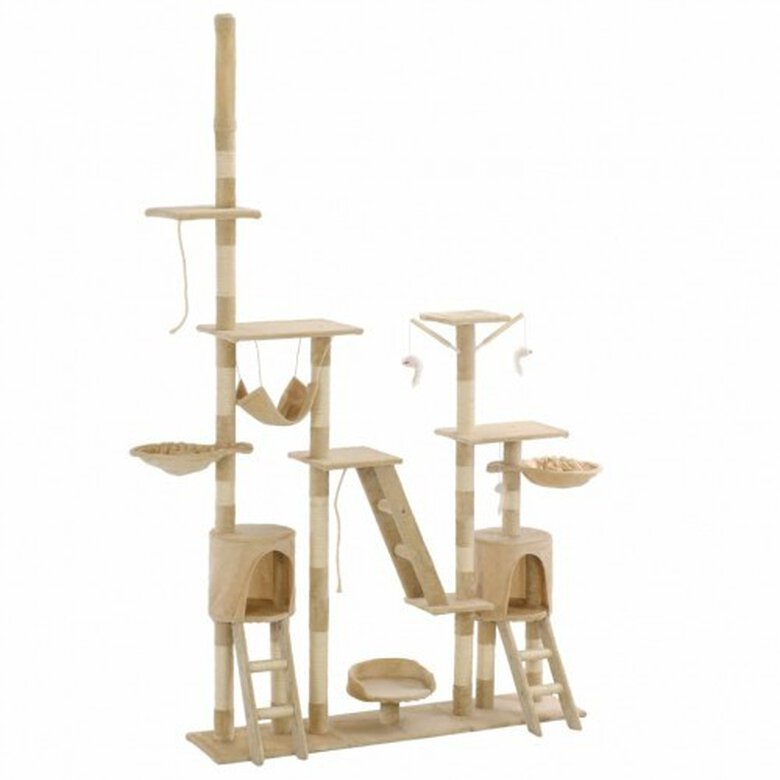 Rascador con postes para gatos color Beige, , large image number null
