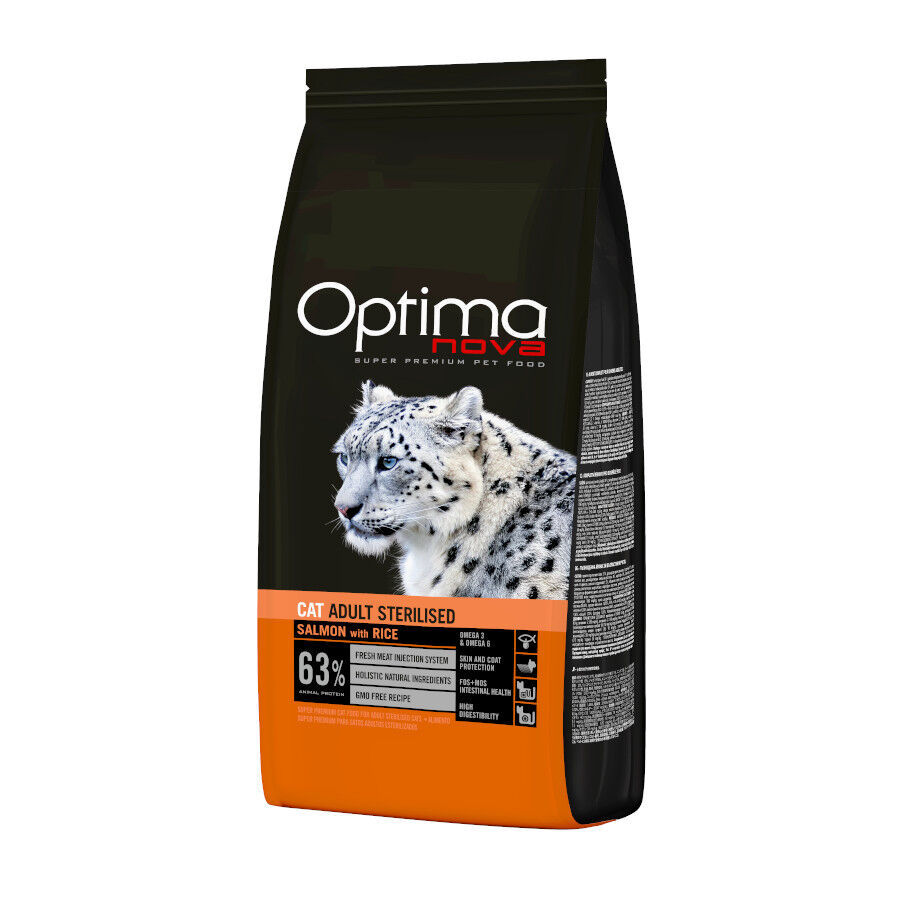 8 kg Optima Adult Nova Salm&oacute;n y Arroz pienso para gatos, , large Imagen numero 1