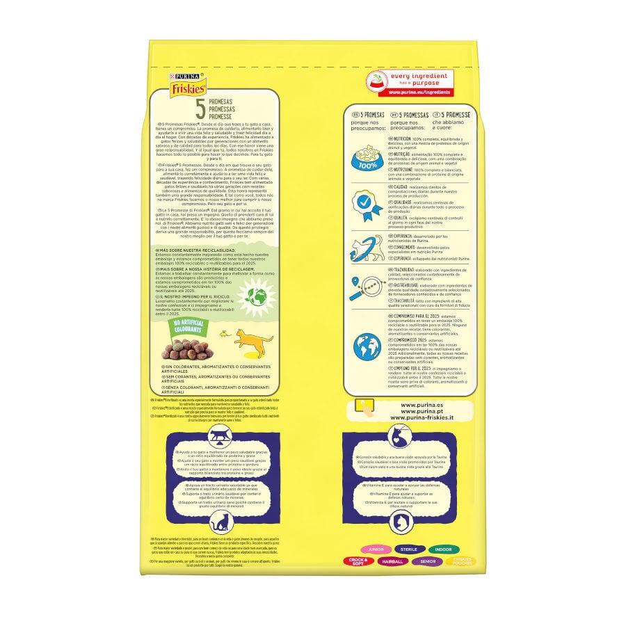 Purina Friskies Sterilized Pienso para gatos con salmón, atún y verduras thumbnail