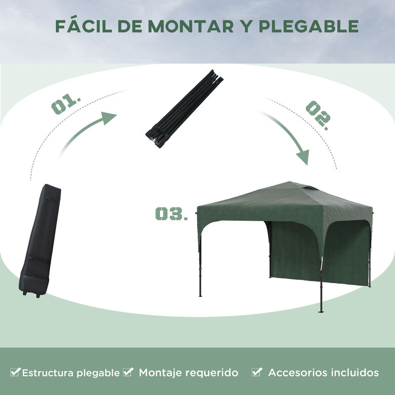 Outsunny Carpa Plegable Verde para jardín thumbnail