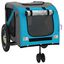 vidaXL Remolque de bicicleta mascotas hierro tela Oxford azul negro, , large indicador imagen numero 4