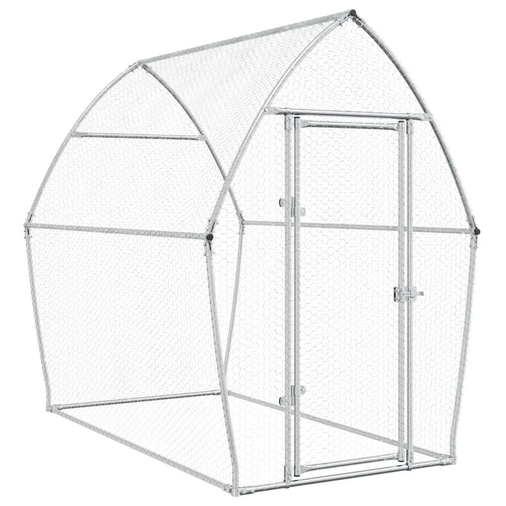 Vidaxl Jaula Para Gallinas Acero Galvanizado Plateado thumbnail