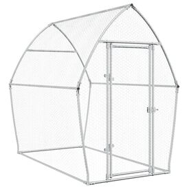 Vidaxl Jaula Para Gallinas Acero Galvanizado Plateado 