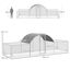 PawHut Gallinero Exterior de Acero Galvanizado 6,6x1,9x1,95 m Jaula para 12-14 Gallinas al Aire Libre con 3 Pisos Techo Cubierta de Tela y Corral para Conejos Aves Plata, , large indicador imagen numero 3