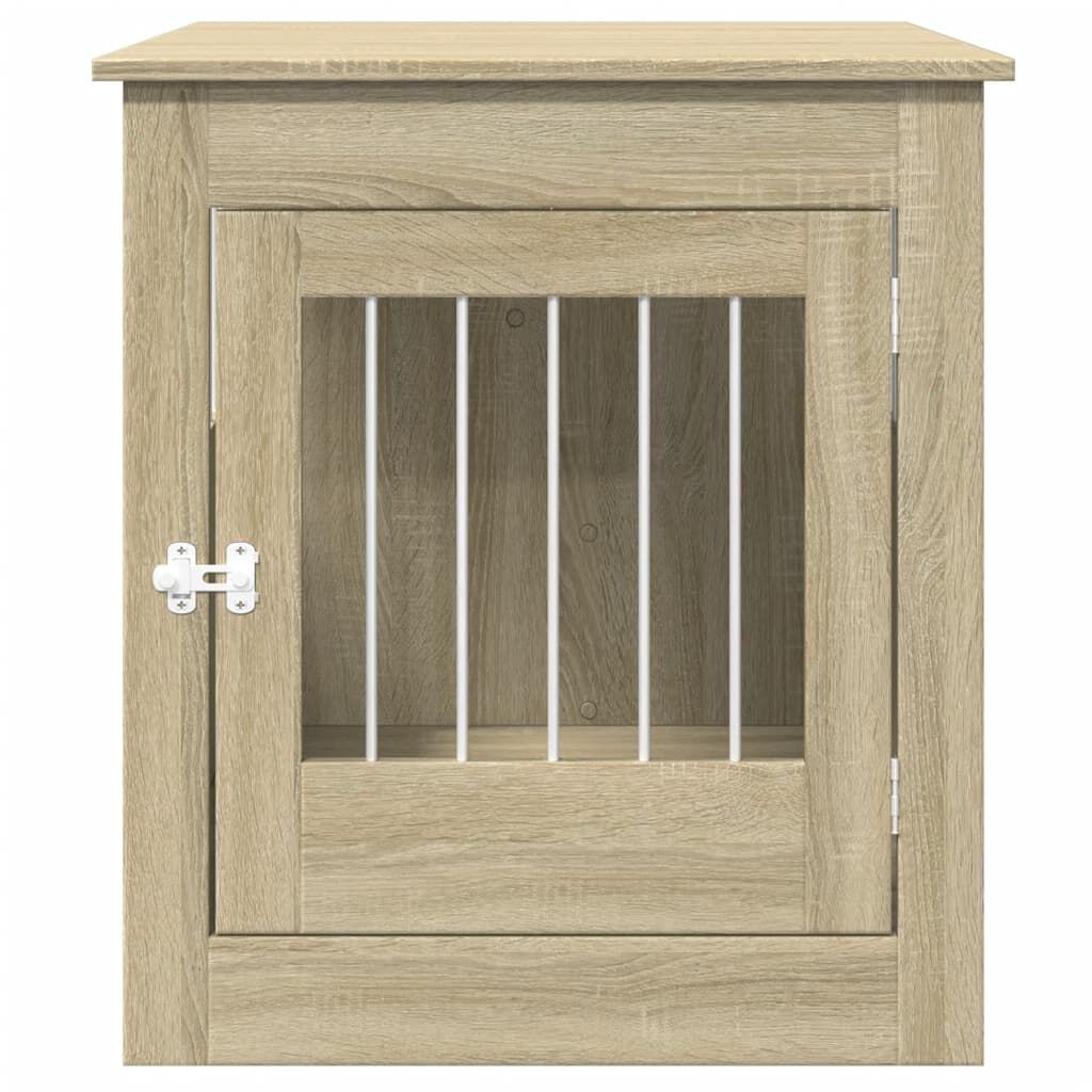 vidaXL Jaula para perros madera de ingenier&iacute;a roble Sonoma 55x80x68 cm, , large Imagen numero 19
