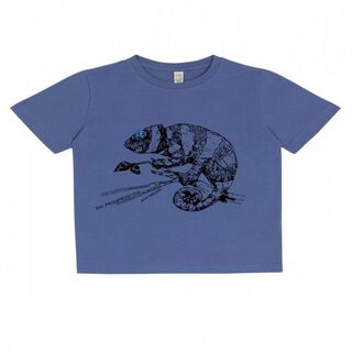 Camiseta de niño Animal Totem camaleón blanco