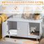 COSTWAY 3 en 1 Casa para Gatos con Rascador Extraíble, Mesa de Centro Auxiliar de Madera, Cueva para Gatos con 2 Puertas, Mueble Arenero de 90 x 50 x 50 cm (Blanco), , large indicador imagen numero 5