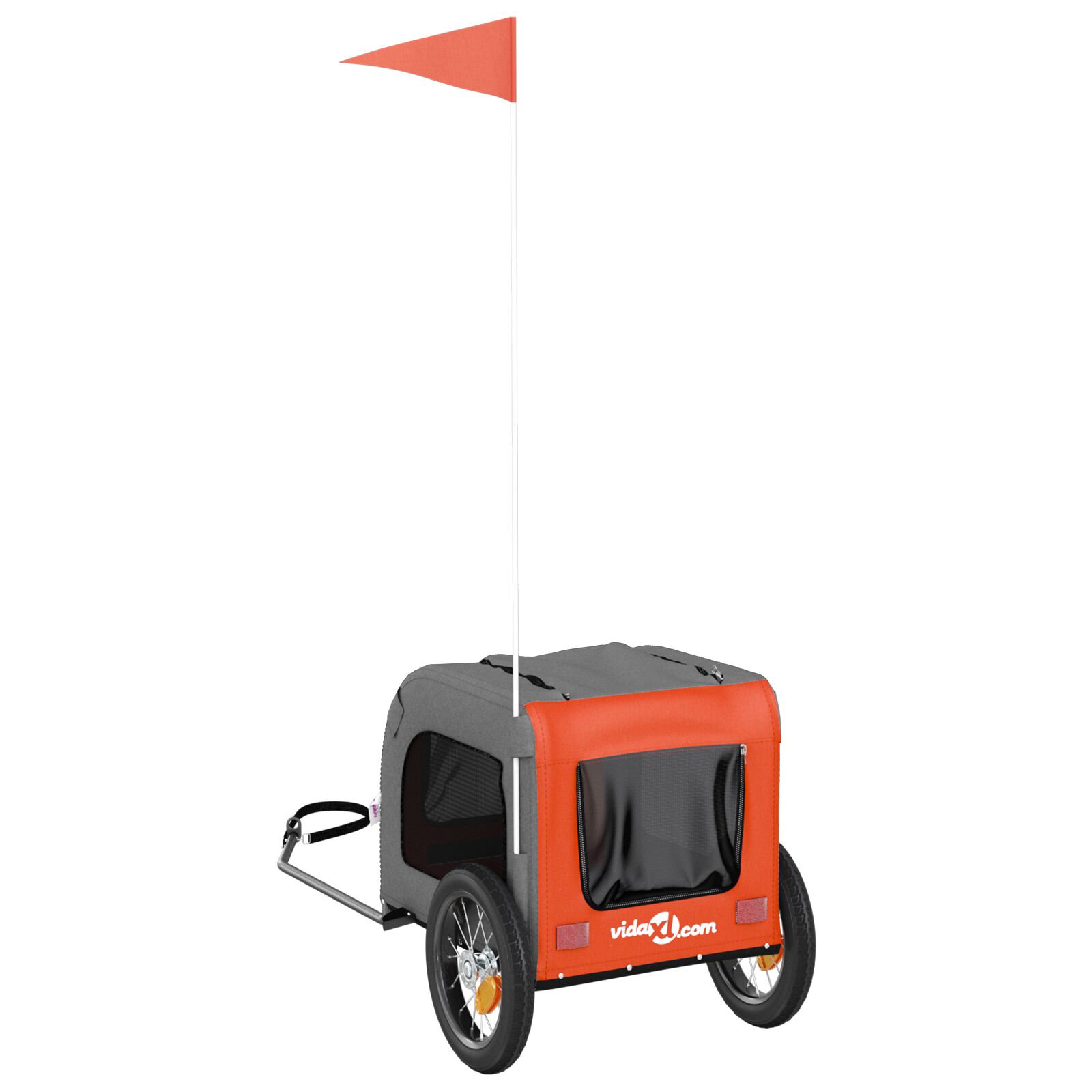 vidaXL Cochecito de perro naranja  Naranja Poli&eacute;ster y acero, , large Imagen numero 4