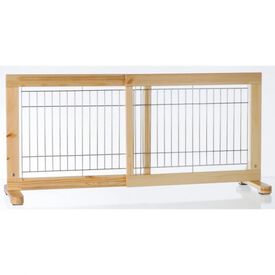 Barrera ajustable para perros color Madera