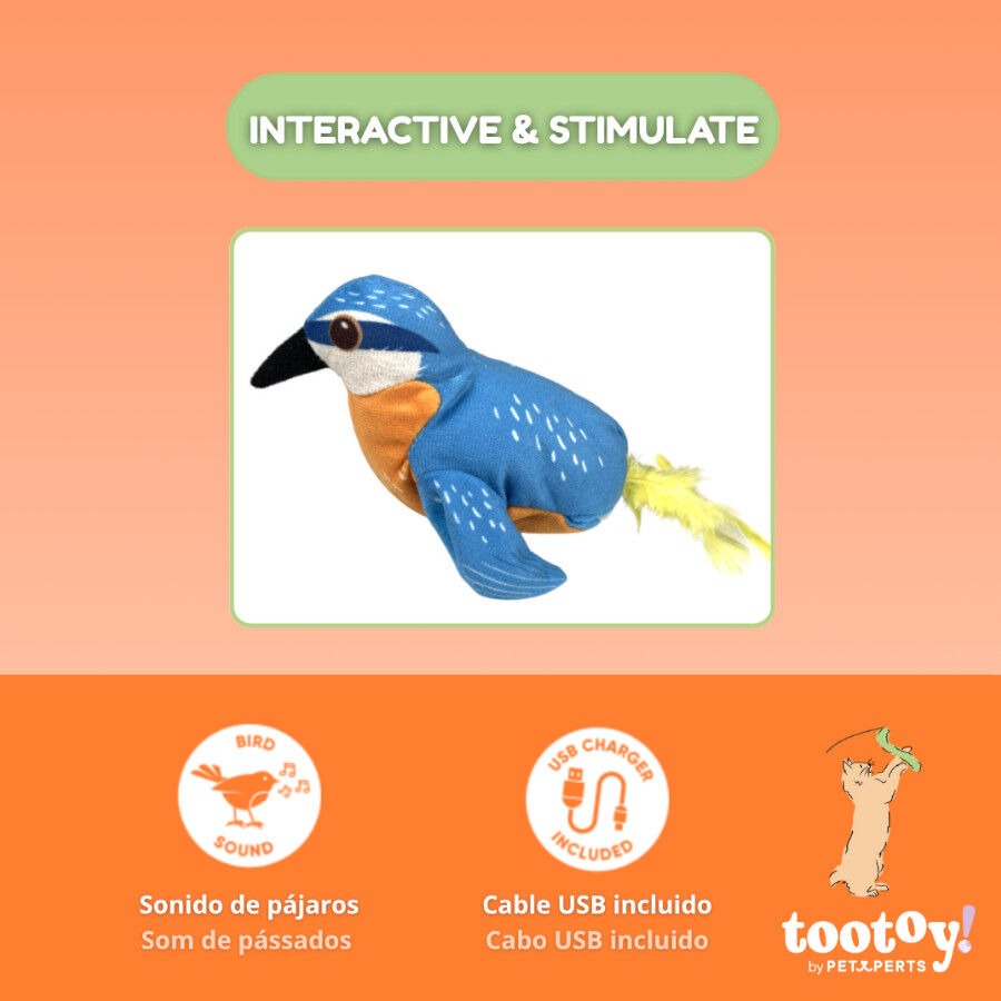 Tootoy! Peluche Interactivo de P&aacute;jaro para gatos, , large Imagen numero 3