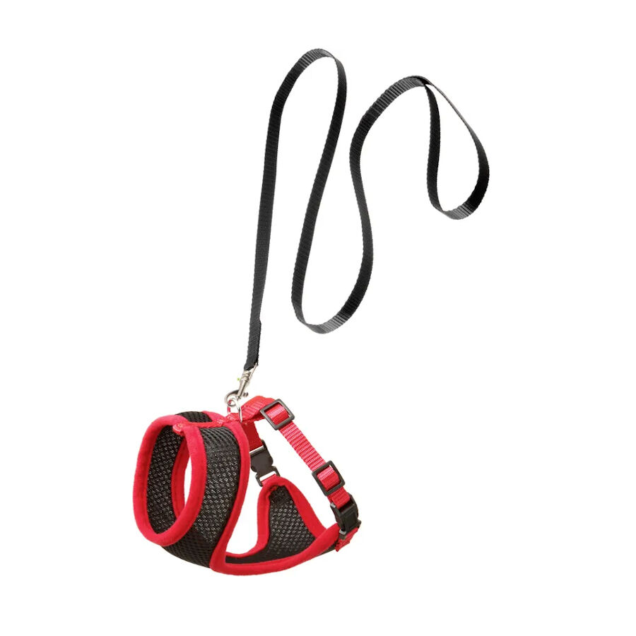 Flamingo Arn&eacute;s con Correa Harms Negro y Rojo para gatos, , large Imagen numero 1