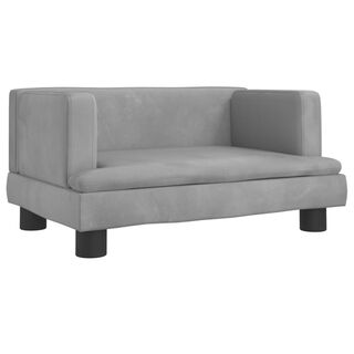 Vida XL Cama en forma de sofá Gris para perros