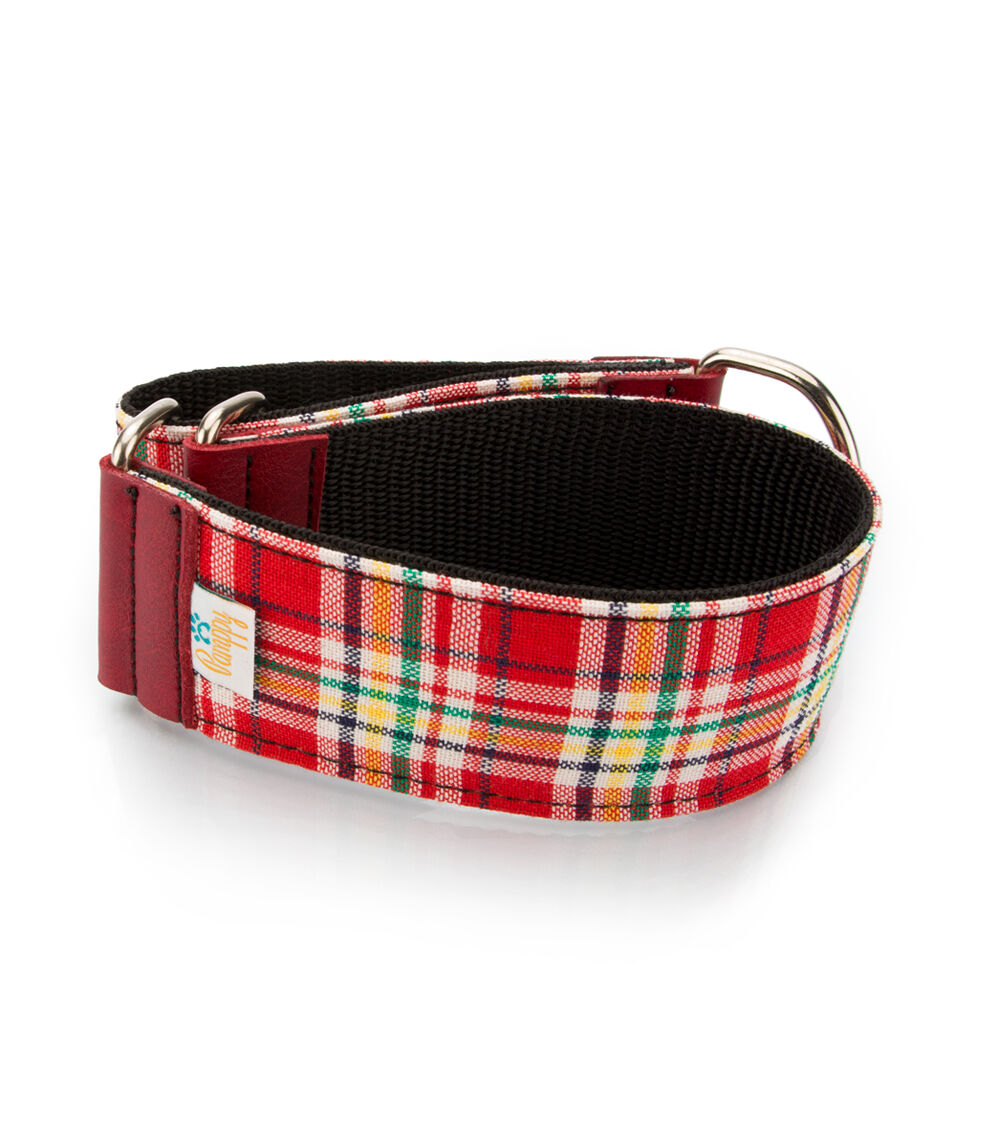 Collar Pamppy Galgo Speedy Tart&aacute;n Rojo para perros, , large Imagen numero 2