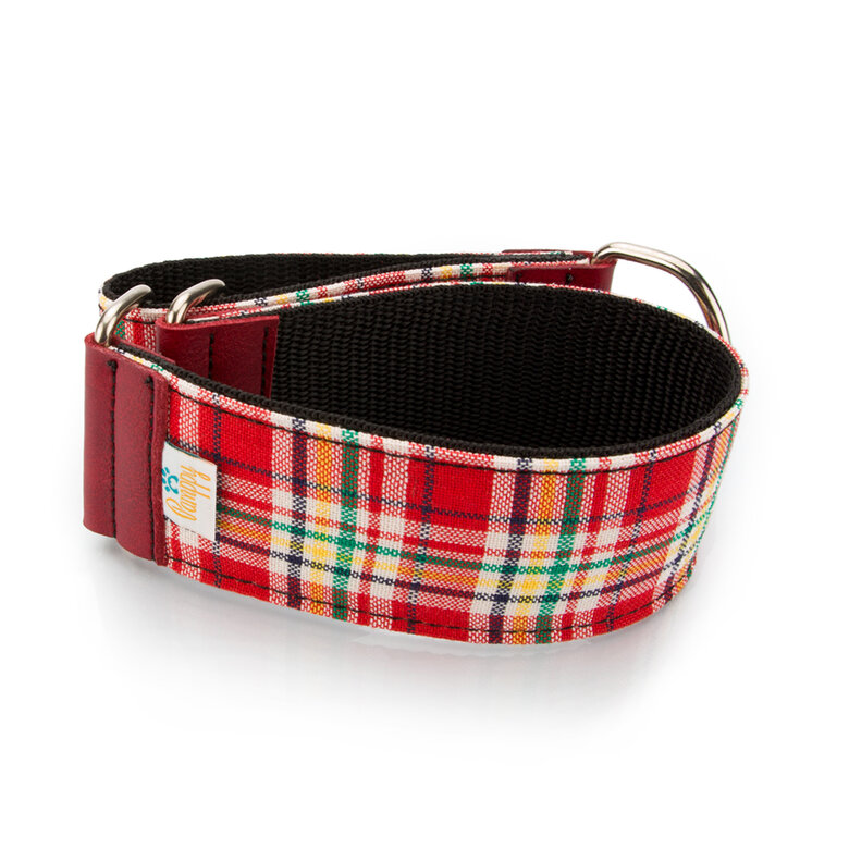 Collar Pamppy Galgo Speedy Tartán Rojo para perros, , large image number null
