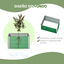 Outsunny Arriate Alto de Jard&iacute;n de Acero Incluye Guantes Huerto Urbano Jardinera Macetero Rectangular para Cultivos Plantas Flores para Exterior Terraza Balc&oacute;n 66x47x40 cm Verde, , large indicador imagen numero 4
