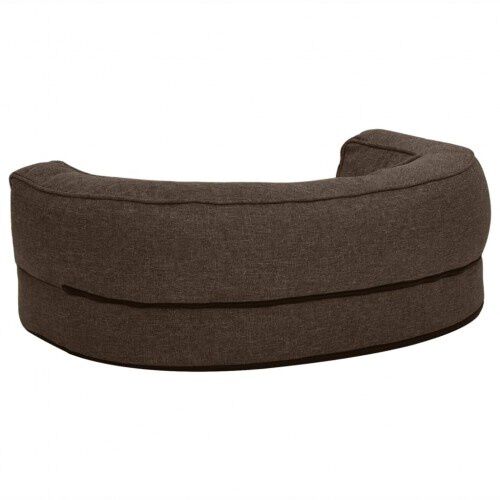Vidaxl sof&aacute; acolchado ovalado con coj&iacute;n marr&oacute;n para perros, , large Imagen numero 4