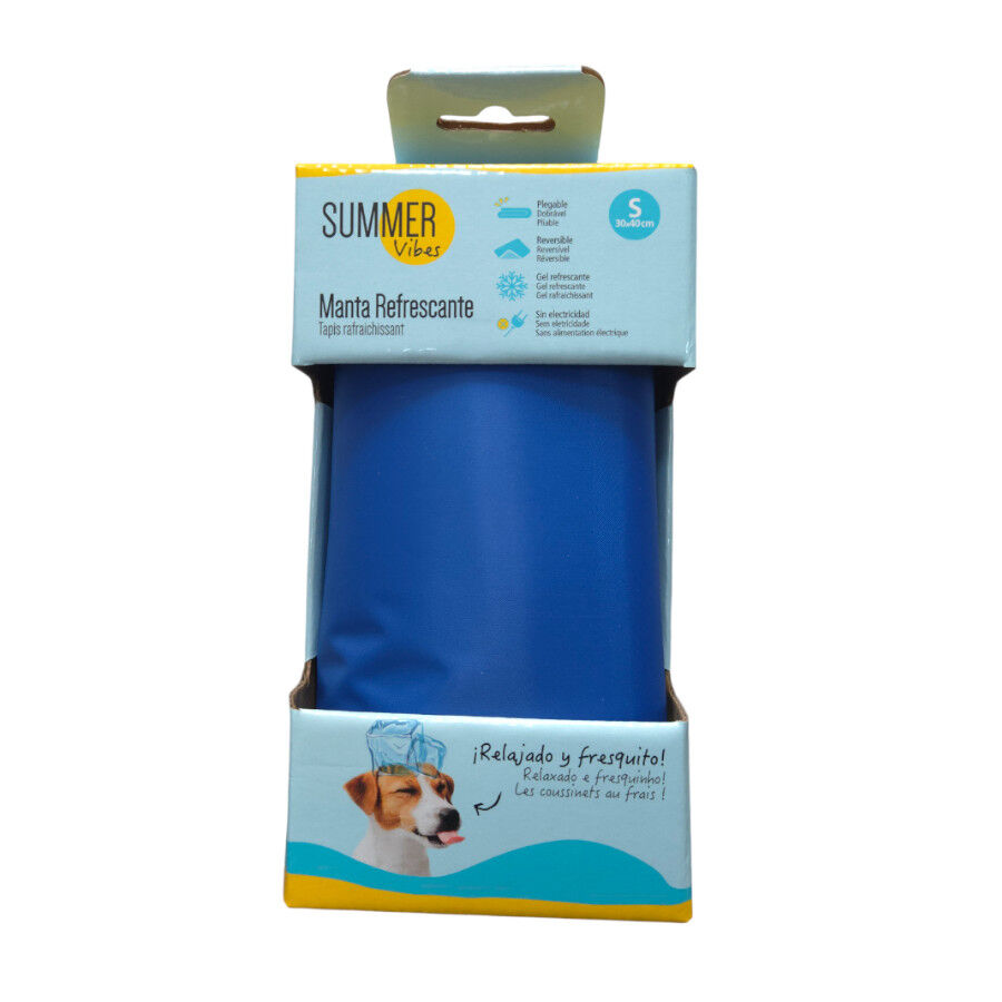 Summer Vibes Manta Refrescante Azul para perros, , large Imagen numero 5